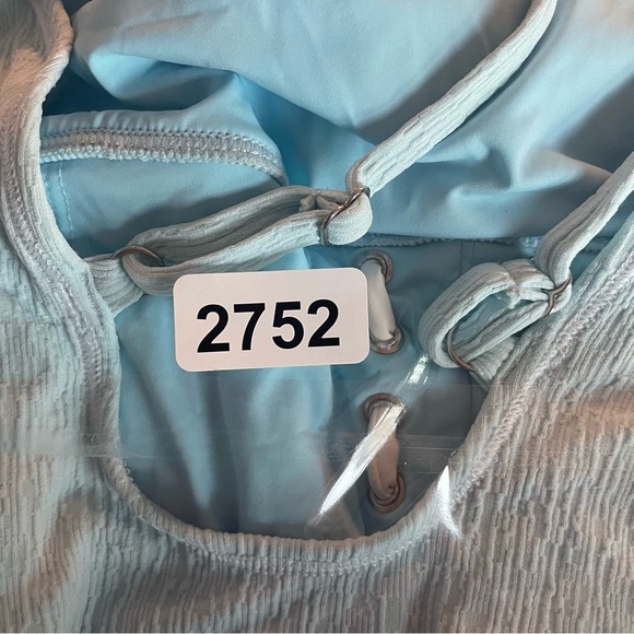 New! Frankie’s Bikinis Kylee lace-up one piece swimsuit blue 22752 - Picture 14 of 14